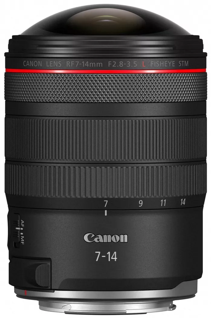 Canon RF 7-14mm f/2,8-3,5 STM L Fisheye-Objektiv für kreative Fotografie, perfekt für Landschafts-, Architektur- und Weitwinkelfotografie, auf weißem Hintergrund